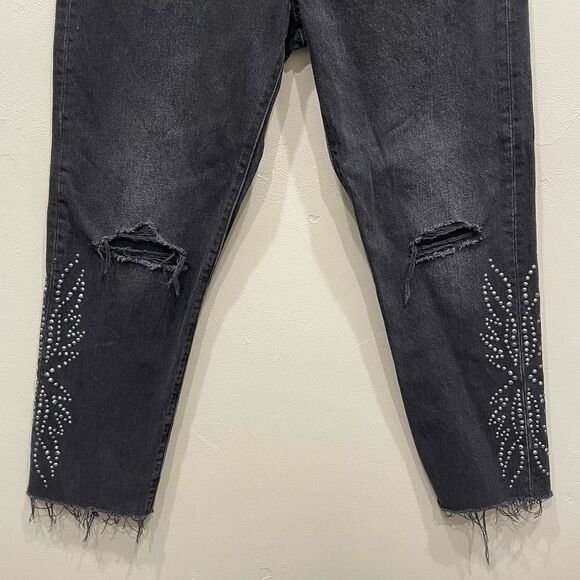 Levi's 501 Faded Black Wide Leg Flare Ankle Jeans - Size: 27 - Picture 7 of 12